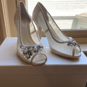 Ivory Jeweled Bridal Shoes - MENBUR